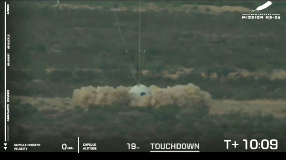 Blue Origin r&eacute;ussit son huiti&egrave;me vol de tourisme spatial