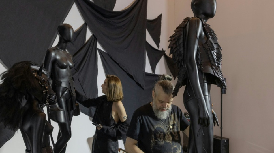 Ukrainian fashion designer debuts art between air raids
