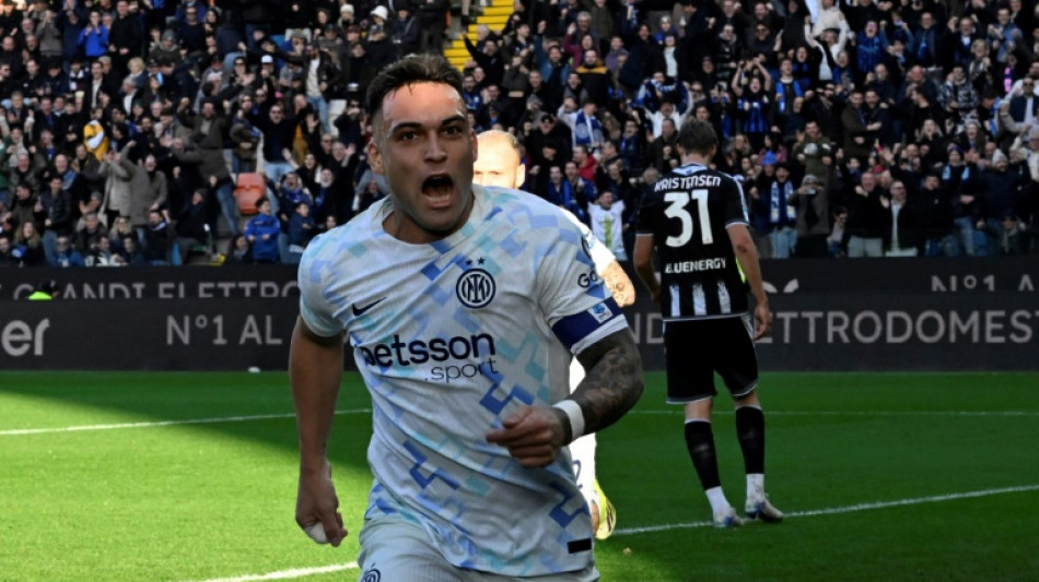 Skipper Martinez fires Inter past Udinese and six points clear