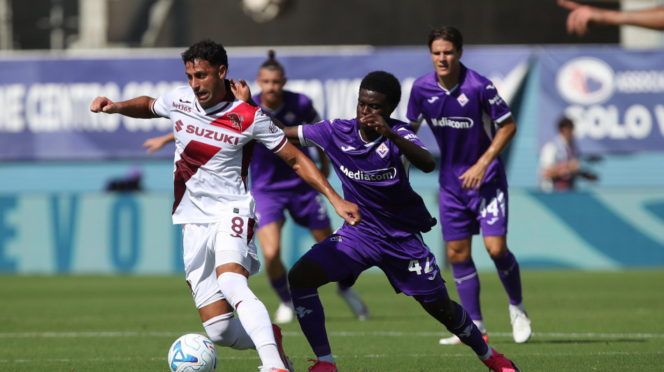 Serie A: Mandragora e Adams ribaltano la Fiorentina, 2-1 Torino al Franchi