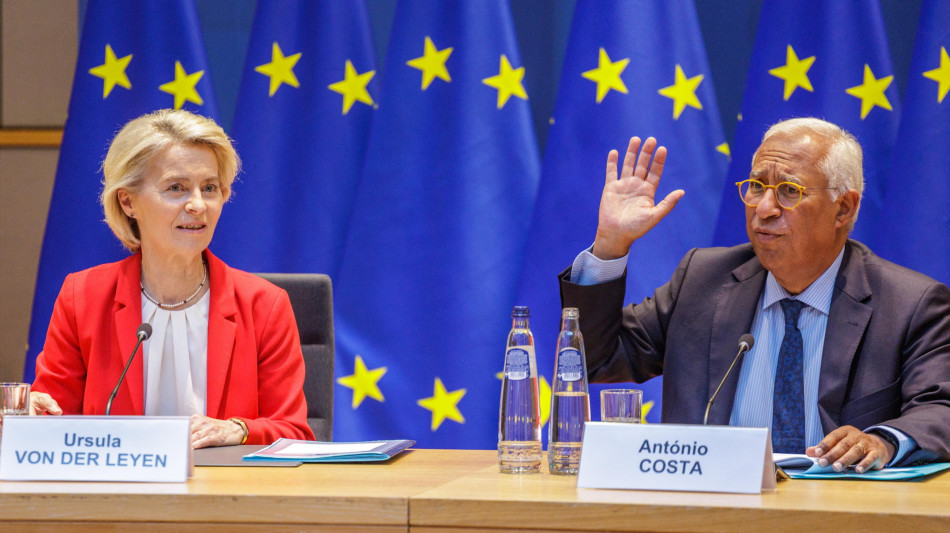 Oggi videocall tra Costa, von der Leyen, Macron e Merz