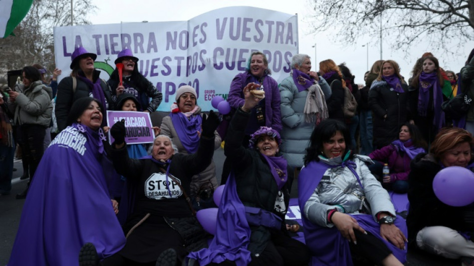 Decenas de miles de mujeres marchan en Espa&ntilde;a por sus derechos 